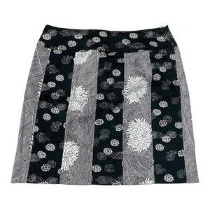 SPENSER JEREMY PETITES Skirt Women's 8P Black/White Floral Knee Length
